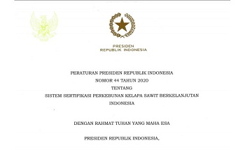 Perpres ISPO Sawit Resmi Terbit