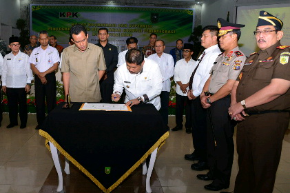KPK Peringatkan Seluruh Kepala Daerah di Riau untuk Bersih dari KKN