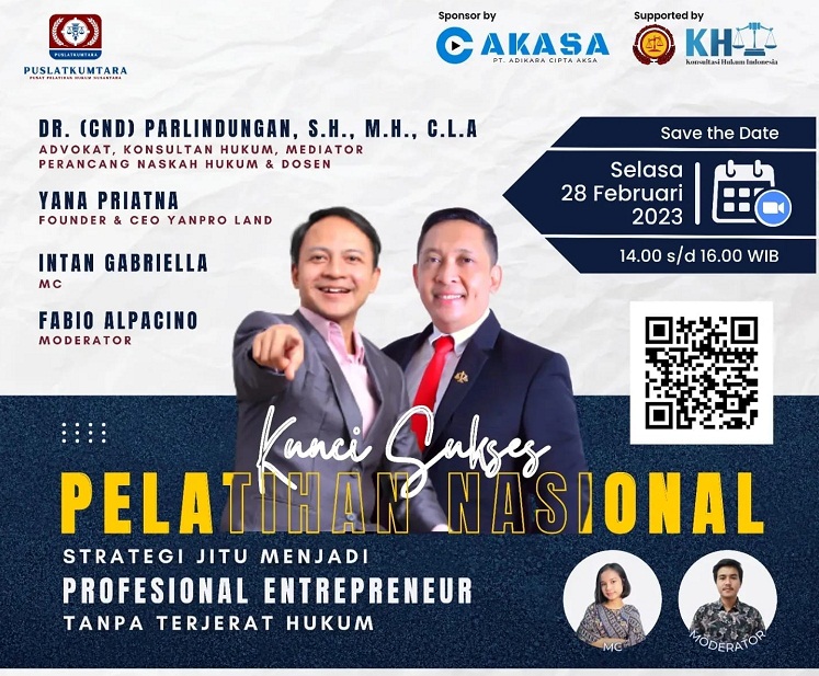 Parlindungan jadi Pemateri Strategi Entrepreneur Tanpa Jeratan Hukum