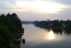 Senja di Sungai Kampar
